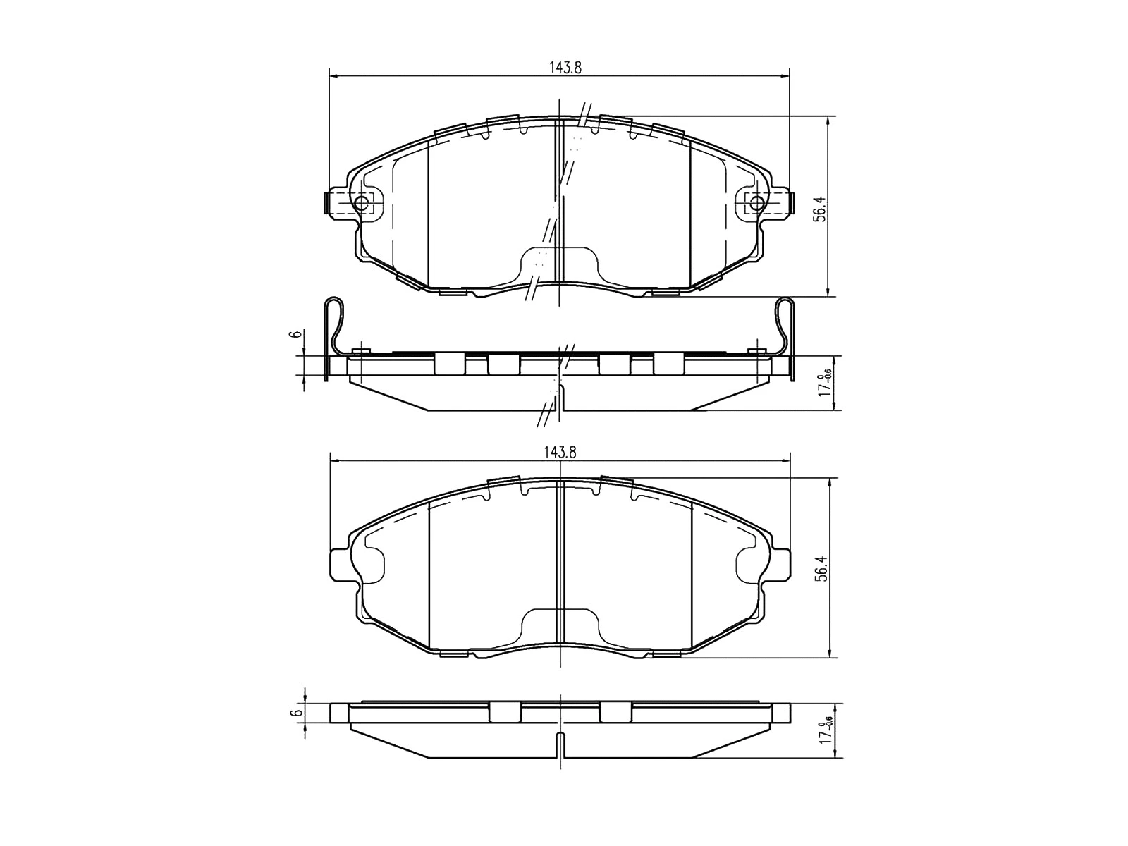 Kit de plaquettes de frein, frein à disque A.Z. Meisterteile AZMT-44-022-1348