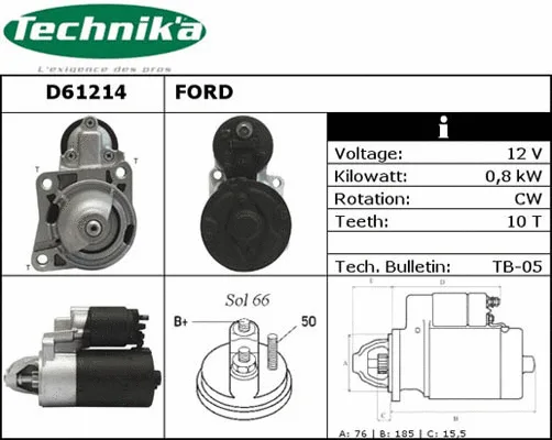 Démarreur Technika D61214