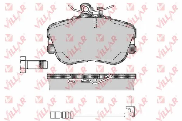 Kit de plaquettes de frein, frein à disque VILLAR 626.0492A