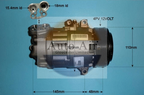Compresseur, climatisation AUTO AIR GLOUCESTER 14-1146R