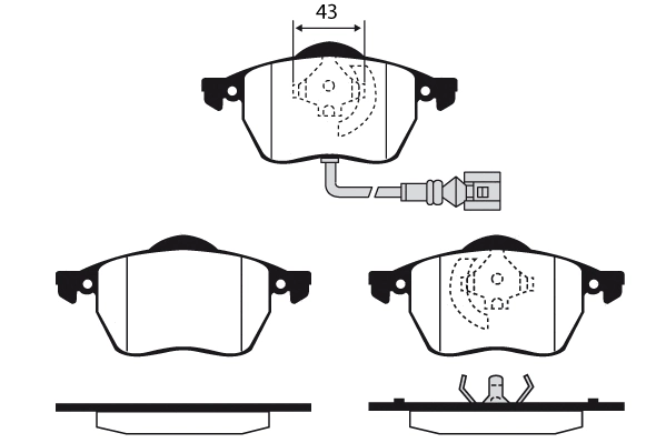 Kit de plaquettes de frein, frein à disque Technika 01278