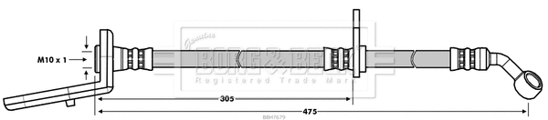 Flexible de frein BORG & BECK BBH7679