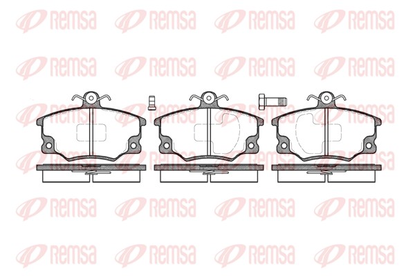 Kit de plaquettes de frein, frein à disque REMSA 0146.80