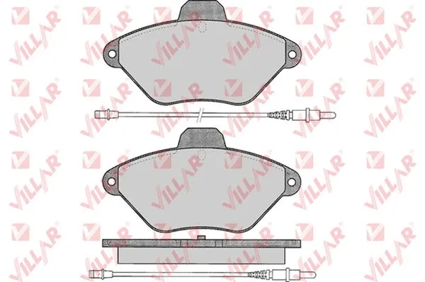 Kit de plaquettes de frein, frein à disque VILLAR 626.0486