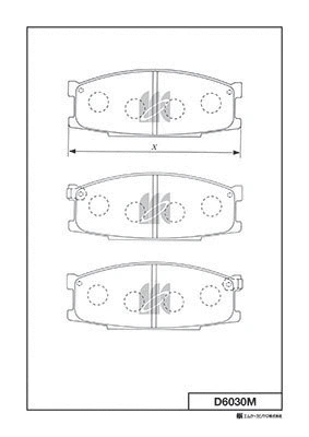 Kit de plaquettes de frein, frein à disque MK Kashiyama D6030M