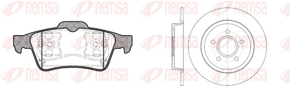 Kit de freins, frein à disques REMSA 8842.01