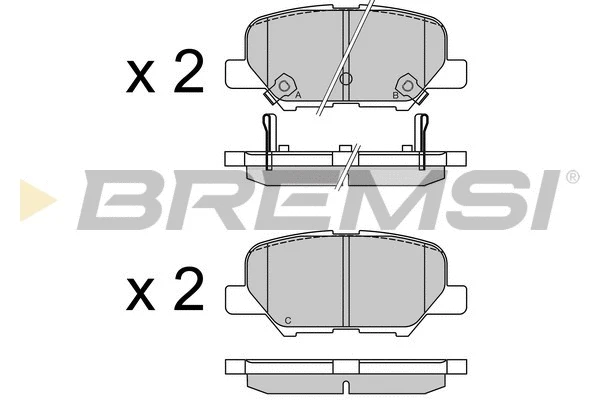 Kit de plaquettes de frein, frein à disque BREMSI BP3555