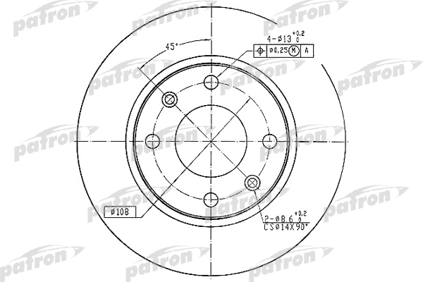 Disque de frein PATRON PBD1221