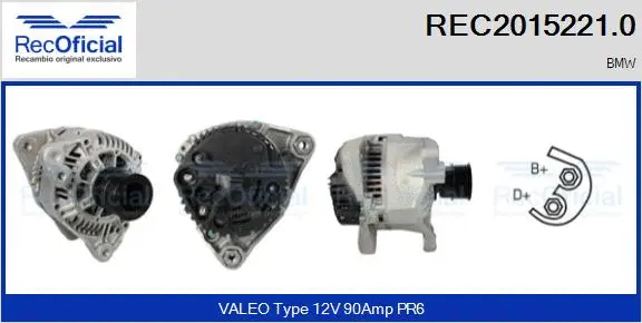 Alternateur RECOFICIAL REC2015221.0