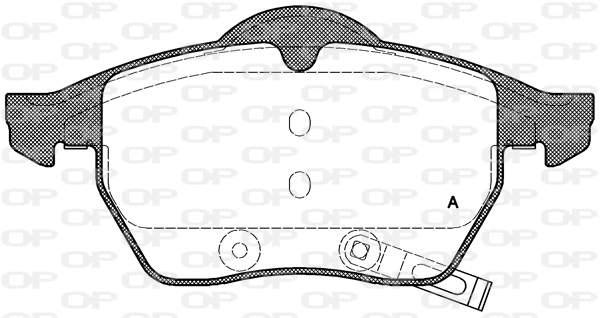 Kit de plaquettes de frein, frein à disque OPEN PARTS BPA0390.32