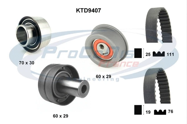 Kit de courroie crantée PROCODIS FRANCE KTD9407