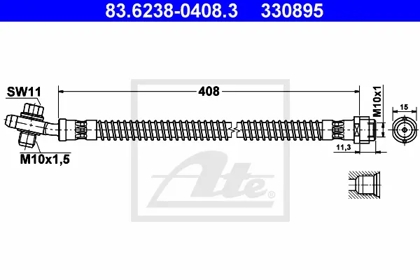 Flexible de frein ATE-APAC 83.6238-0408.3
