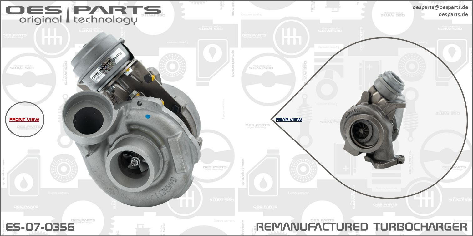 Turbocompresseur, suralimentation OES PARTS ES-07-0356