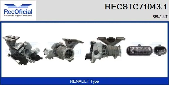Turbocompresseur, suralimentation RECOFICIAL RECSTC71043.1