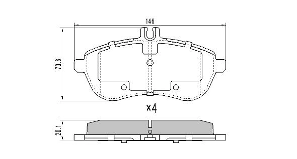 Kit de plaquettes de frein, frein à disque FREMAX FBP-1571