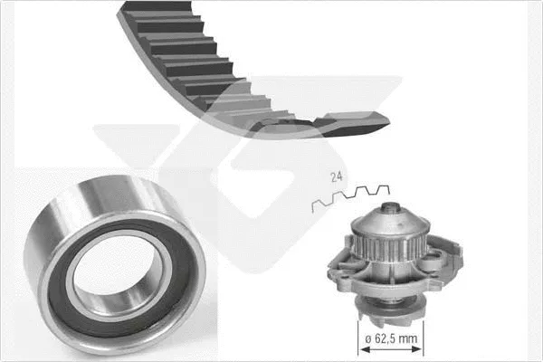 Pompe à eau + kit de courroie crantée HUTCHINSON KH 145WP40
