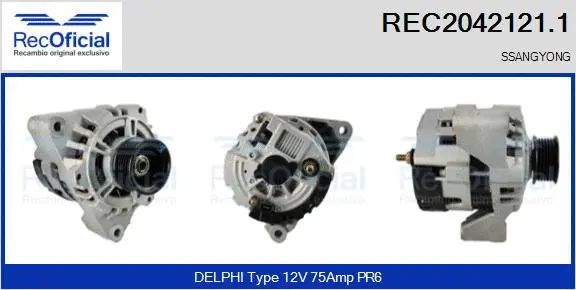 Alternateur RECOFICIAL REC2042121.1
