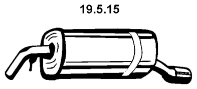 Silencieux arrière EBERSPÄCHER 19.5.15