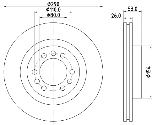 Disque de frein MINTEX MDC2399