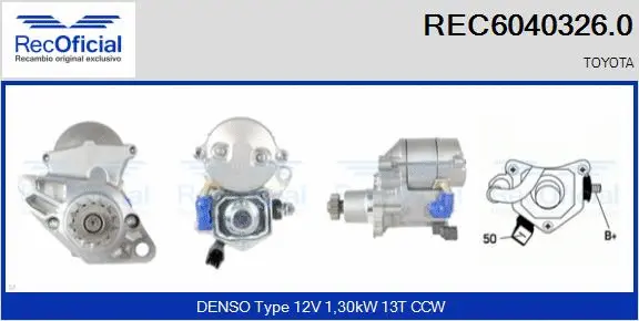 Démarreur RECOFICIAL REC6040326.0
