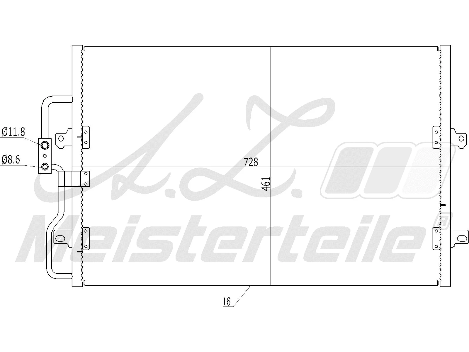 Condenseur, climatisation A.Z. Meisterteile AZMT-45-030-1291