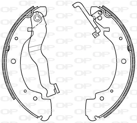 Jeu de mâchoires de frein OPEN PARTS BSA2153.00