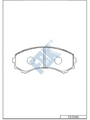 Kit de plaquettes de frein, frein à disque FBK FD3088