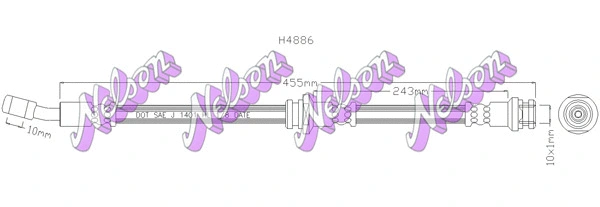 Flexible de frein KAWE H4886