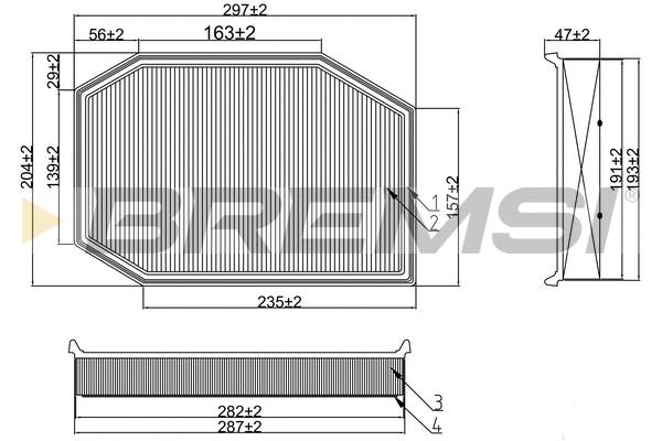 Filtre à air BREMSI FA1217