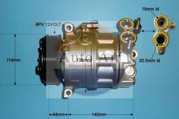 Compresseur, climatisation AUTO AIR GLOUCESTER 14-2066