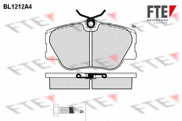 Kit de plaquettes de frein, frein à disque FTE 9010063