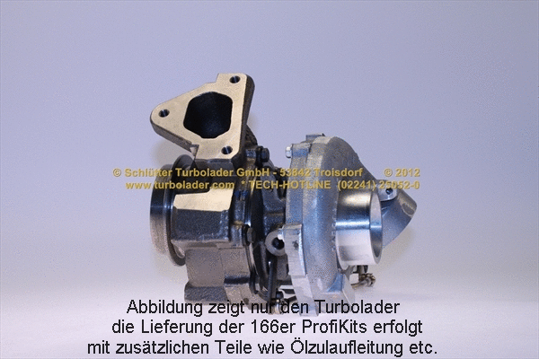 Turbocompresseur, suralimentation SCHLÜTTER TURBOLADER 166-00555MAX
