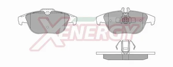 Kit de plaquettes de frein, frein à disque AP XENERGY X40989