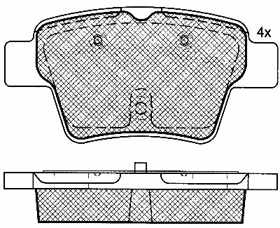 Kit de plaquettes de frein, frein à disque BSF 10812