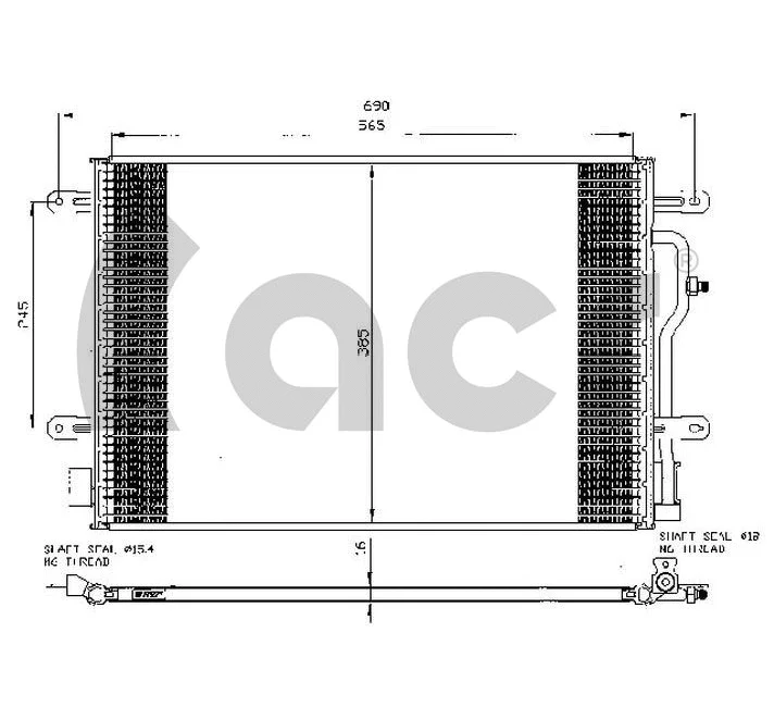 Condenseur, climatisation ACR 300511