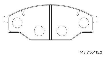 Kit de plaquettes de frein, frein à disque ASIMCO KD2689