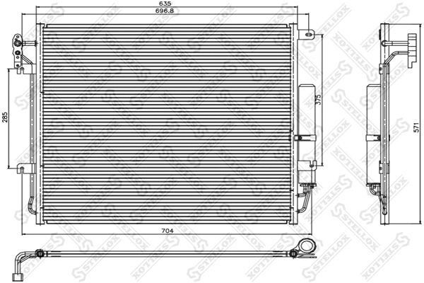 Condenseur, climatisation STELLOX 10-45660-SX