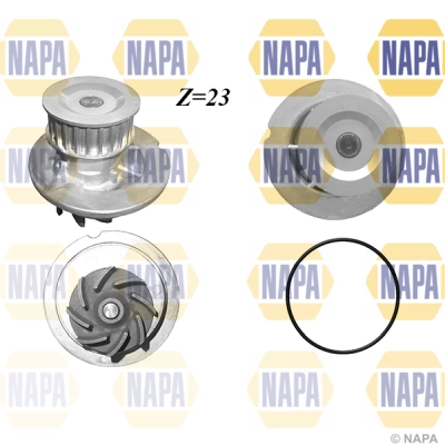 Pompe à eau, refroidissement du moteur NAPA NWP1427
