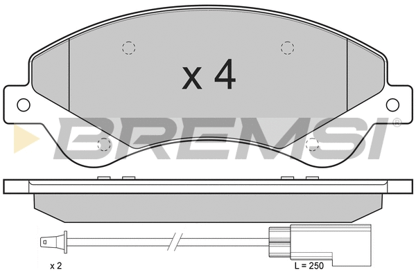 Kit de plaquettes de frein, frein à disque BREMSI BP3273