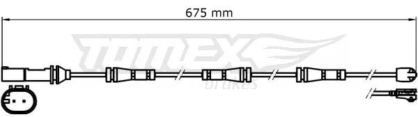 Contact d'avertissement, usure des plaquettes de frein TOMEX Brakes TX 31-35