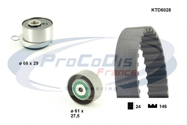 Kit de courroie crantée PROCODIS FRANCE KTD6028