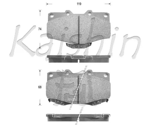Kit de plaquettes de frein, frein à disque KAISHIN FK2082