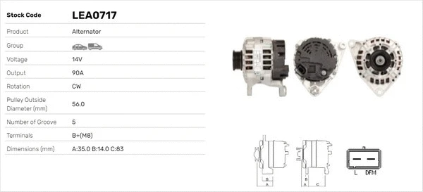 Alternateur LUSA LEA0717