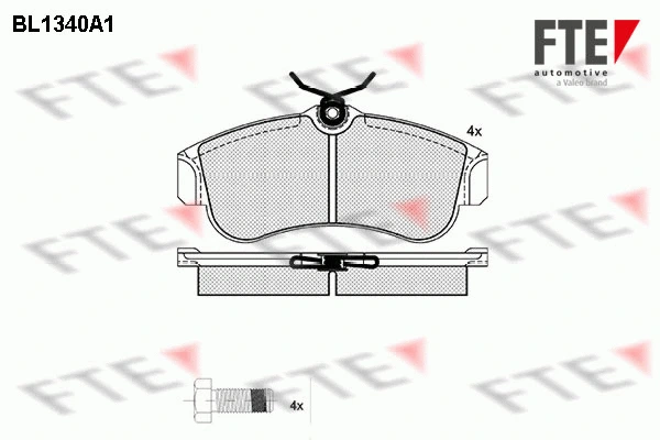 Kit de plaquettes de frein, frein à disque FTE 9010130
