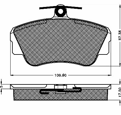 Kit de plaquettes de frein, frein à disque BSF 10131
