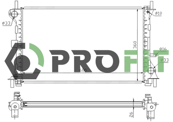 Radiateur, refroidissement du moteur PROFIT 1740-0431