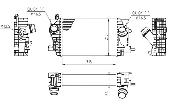 Refroidisseur d'air de suralimentation HART 636 911