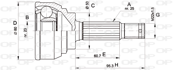 Jeu de joints, arbre de transmission OPEN PARTS CVJ5103.10
