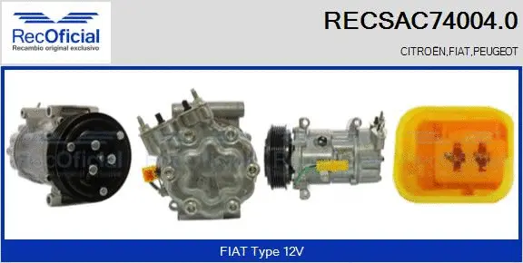 Compresseur, climatisation RECOFICIAL RECSAC74004.0