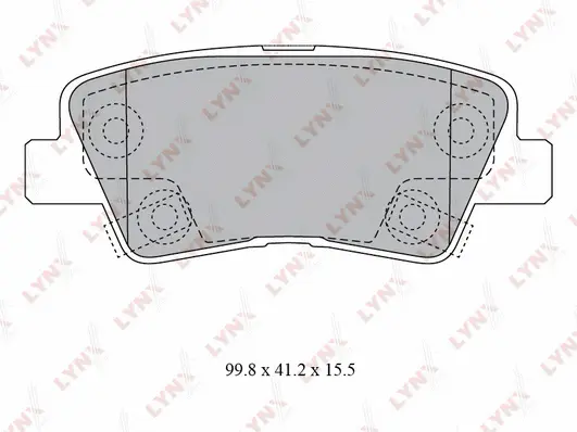 Kit de plaquettes de frein, frein à disque LYNXAUTO BD-3620